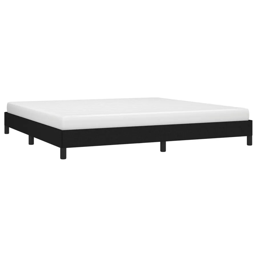 Cadre de lit sans matelas noir 200x200 cm tissu - 3