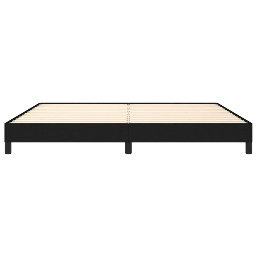 Cadre de lit sans matelas noir 200x200 cm tissu - 5