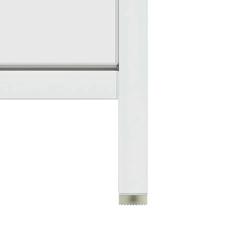 Armoire de salle de bain Blanc brillant Bois d'ingénierie - 12