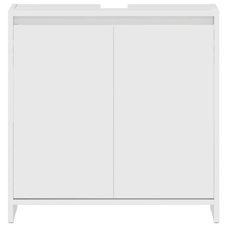 Armoire de salle de bain Blanc brillant Bois d'ingénierie - 6