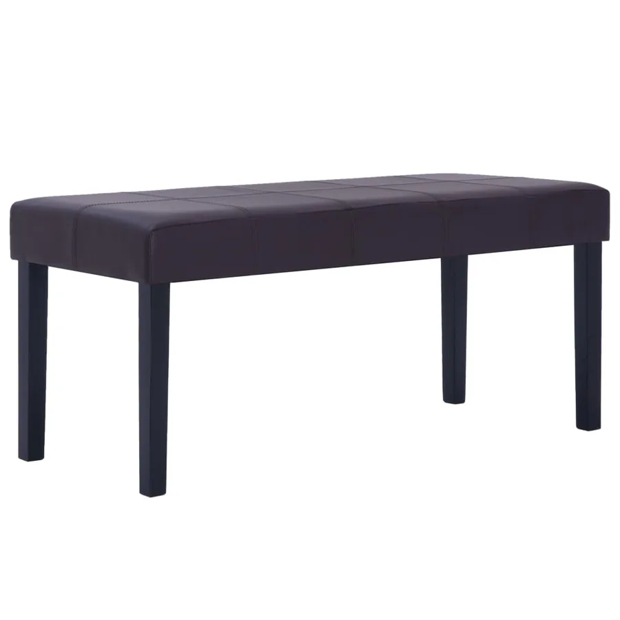Banc 106 cm Marron Similicuir - 2