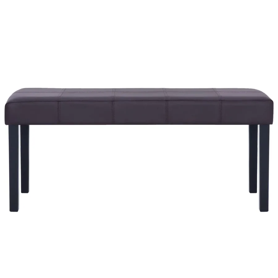 Banc 106 cm Marron Similicuir - 3