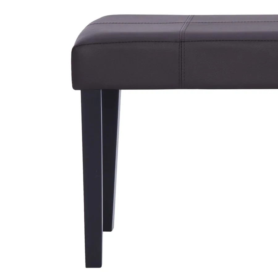 Banc 106 cm Marron Similicuir - 5