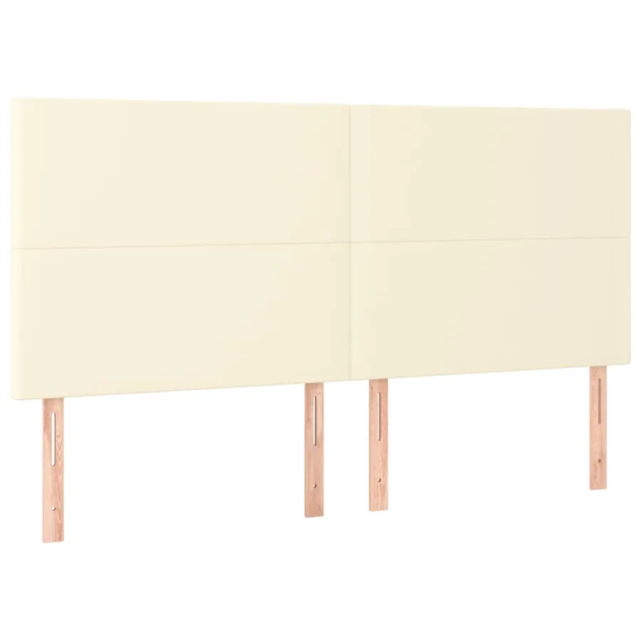 Sommier à lattes de lit avec matelas Crème 200x200cm Similicuir - 6