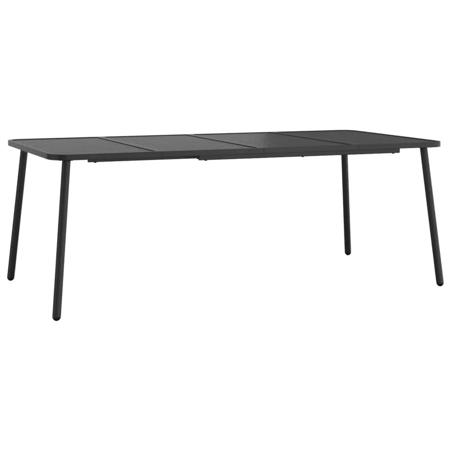 Ensemble à manger de jardin 9 pcs anthracite acier - 7