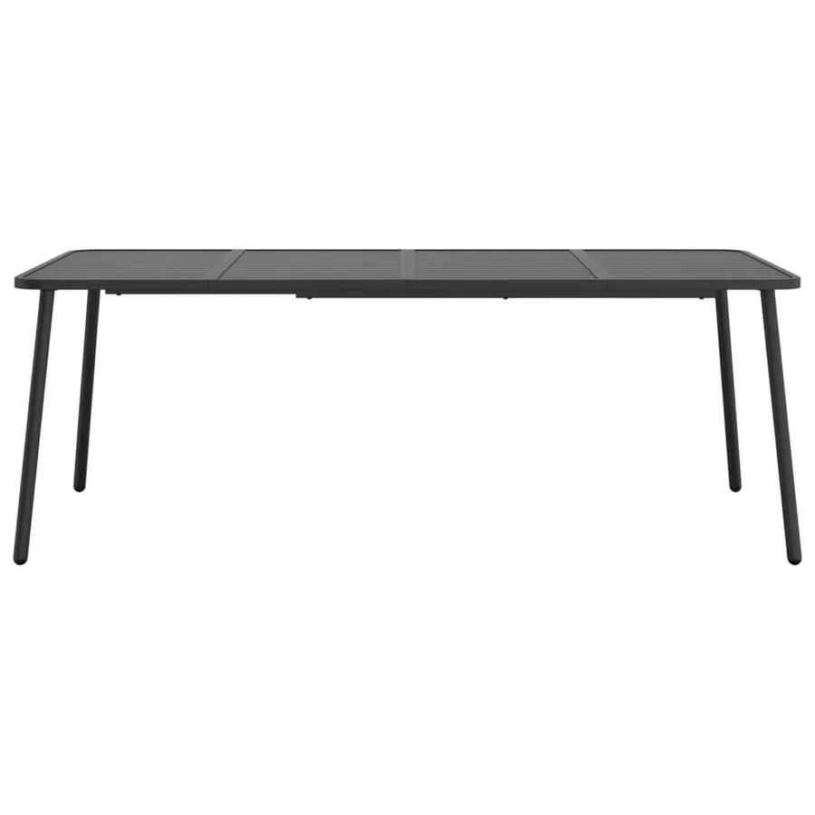 Ensemble à manger de jardin 9 pcs anthracite acier - 8