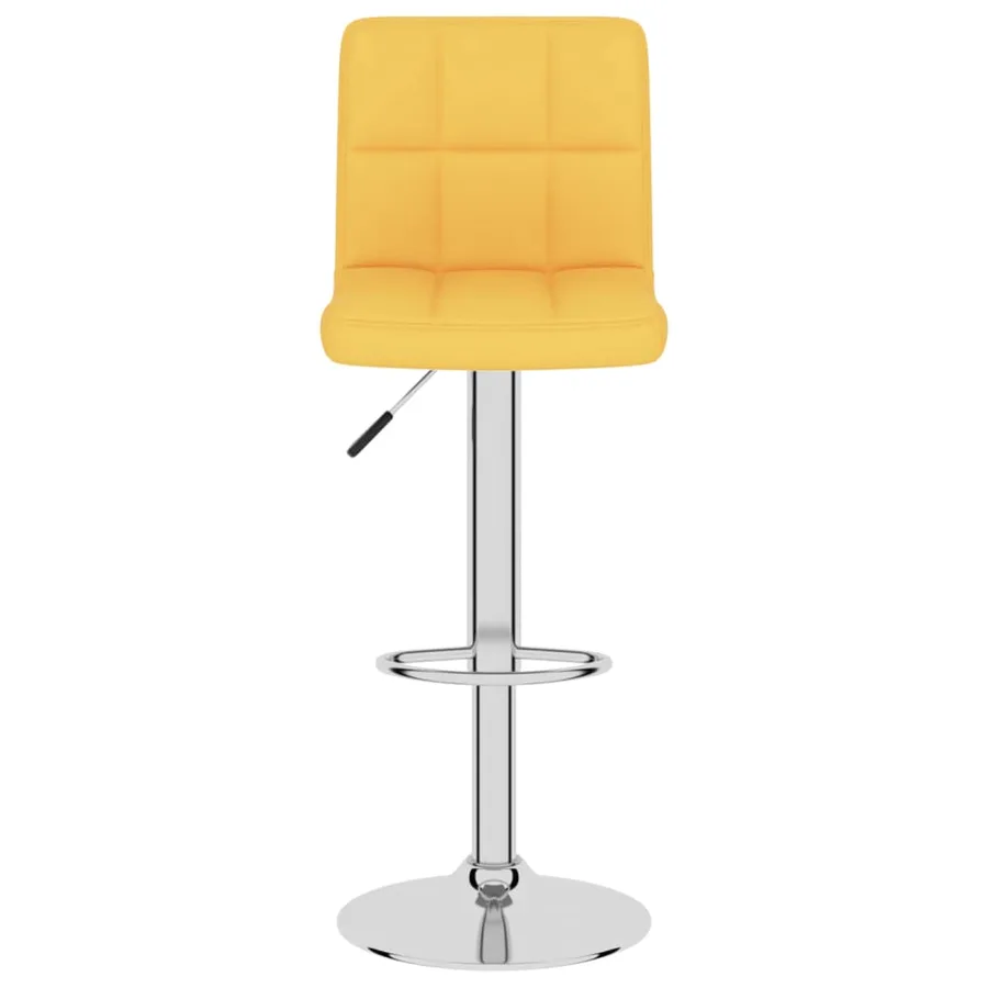 Tabourets de bar lot de 2 jaune moutarde tissu - 4