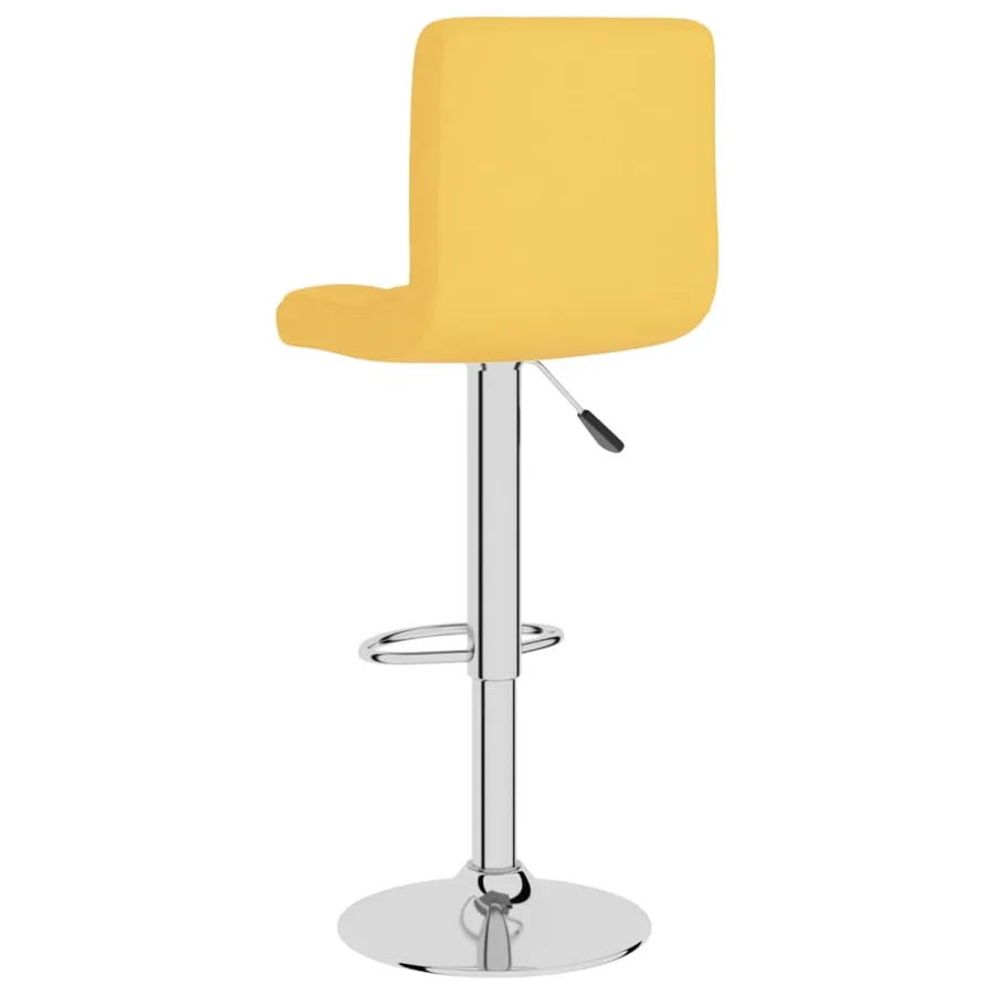 Tabourets de bar lot de 2 jaune moutarde tissu - 6