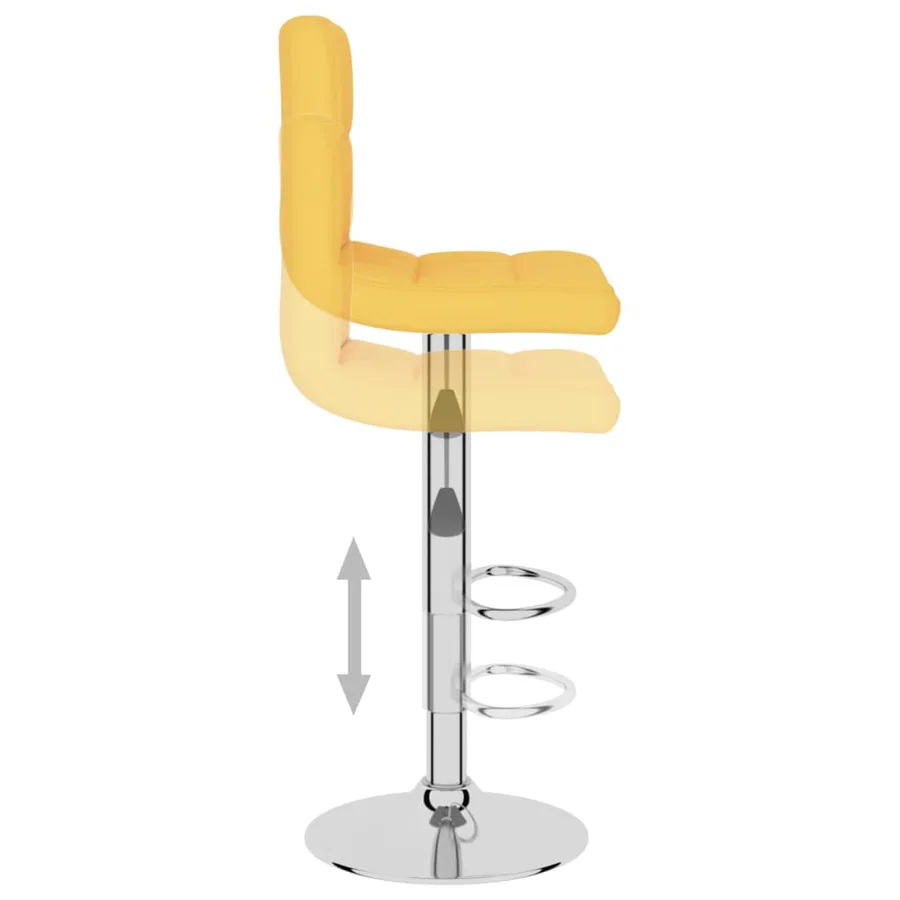 Tabourets de bar lot de 2 jaune moutarde tissu - 7