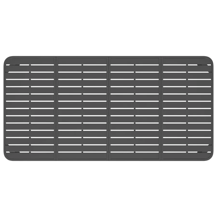 Table de jardin anthracite 200x100x71 cm acier - 5