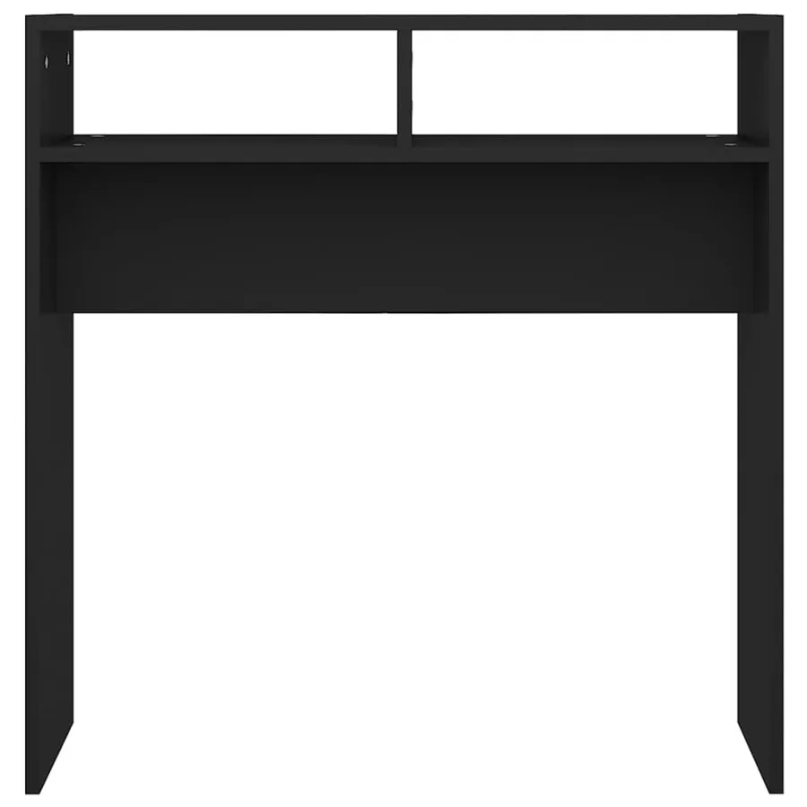 Table console noir 78x30x80 cm bois d'ingénierie - 4