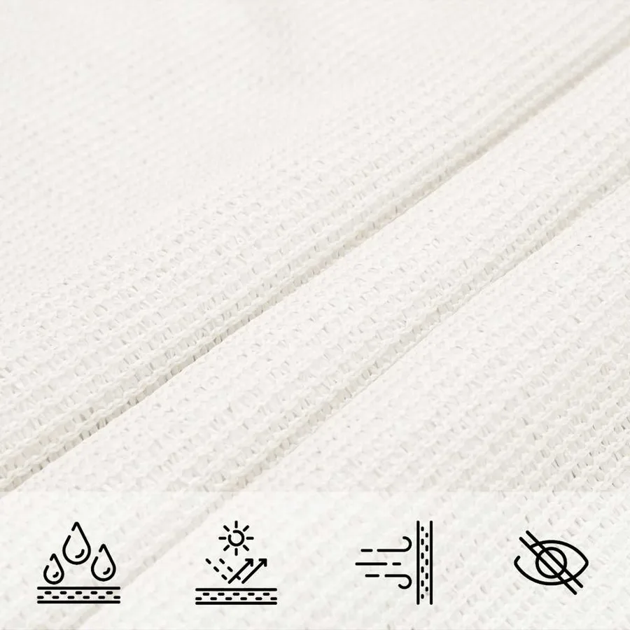 Voile d'ombrage 160 g/m² Blanc 5x7 m PEHD - 7