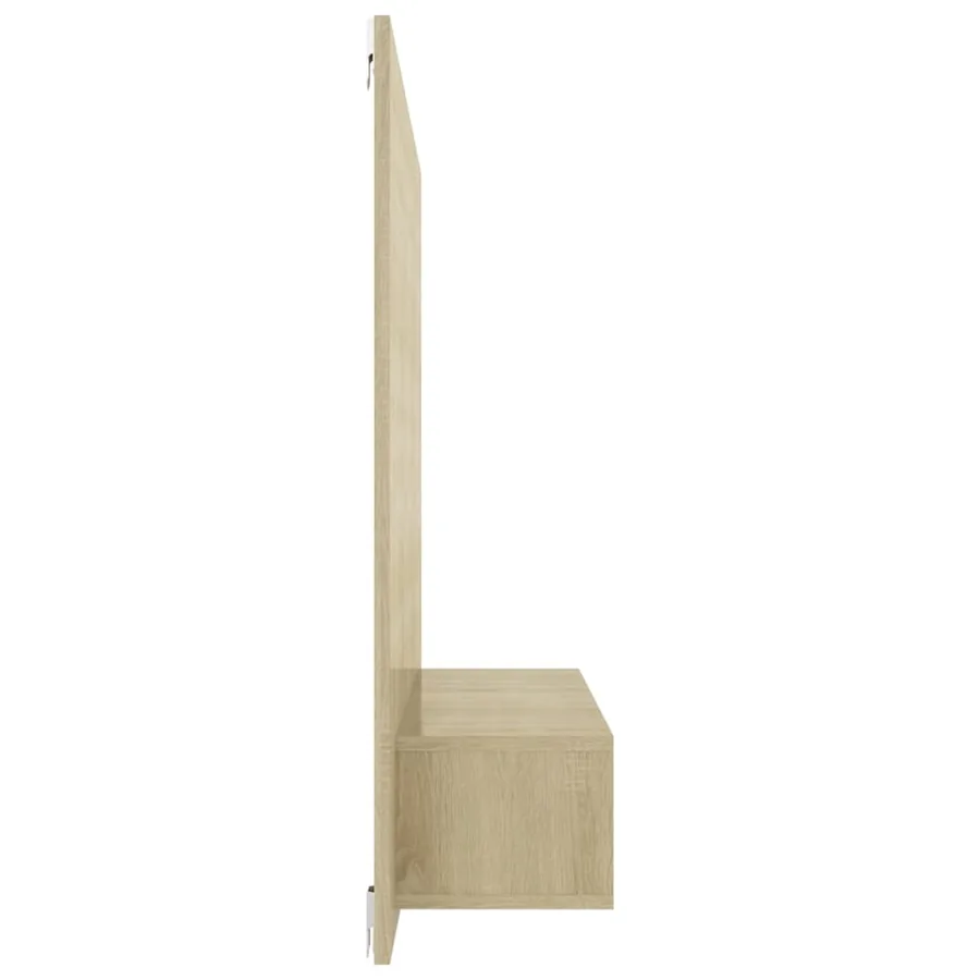 Meuble TV mural Chêne Sonoma 120x23,5x90 cm Bois d’ingénierie - 4