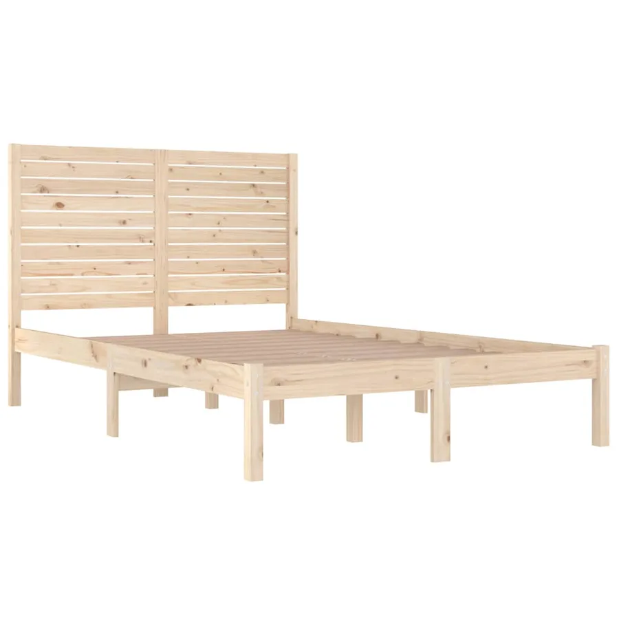 Cadre de lit sans matelas 120x190 cm bois massif - 4