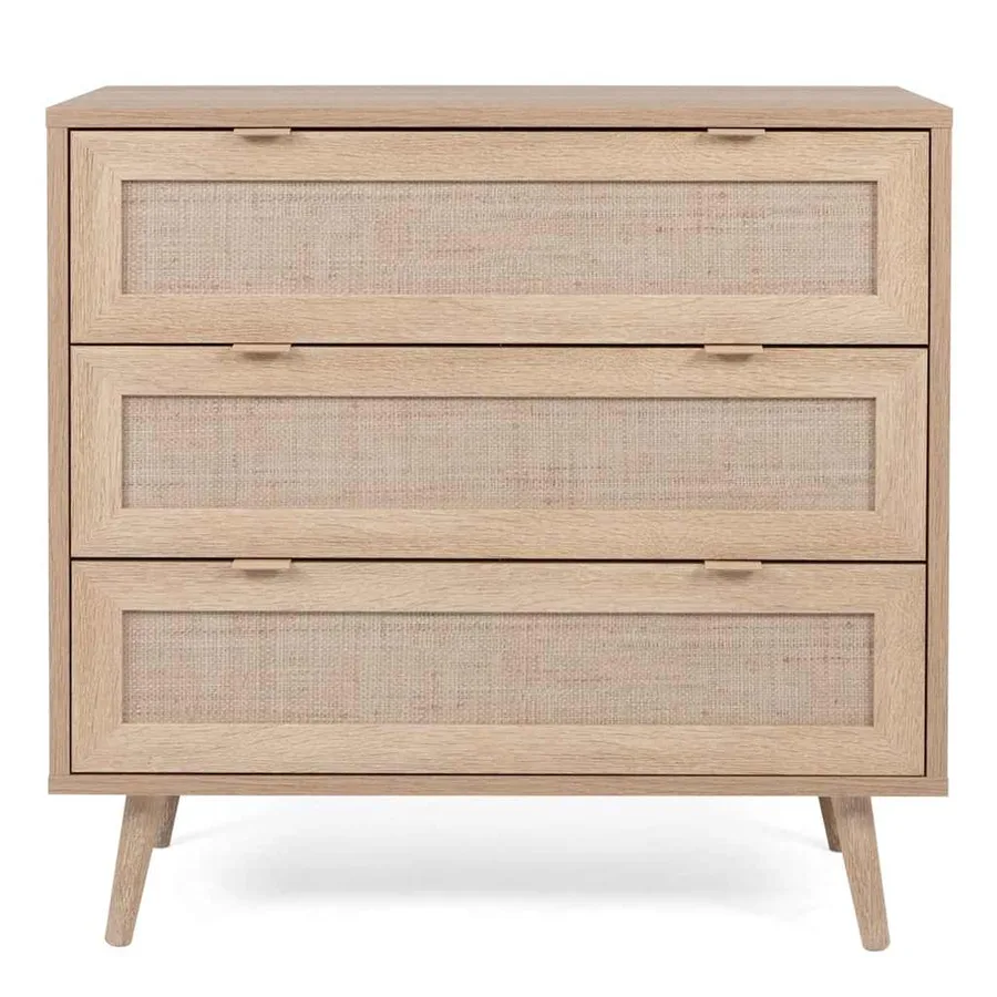 Finori Commode Bali 03A Chêne sonoma et impression de canne - 2