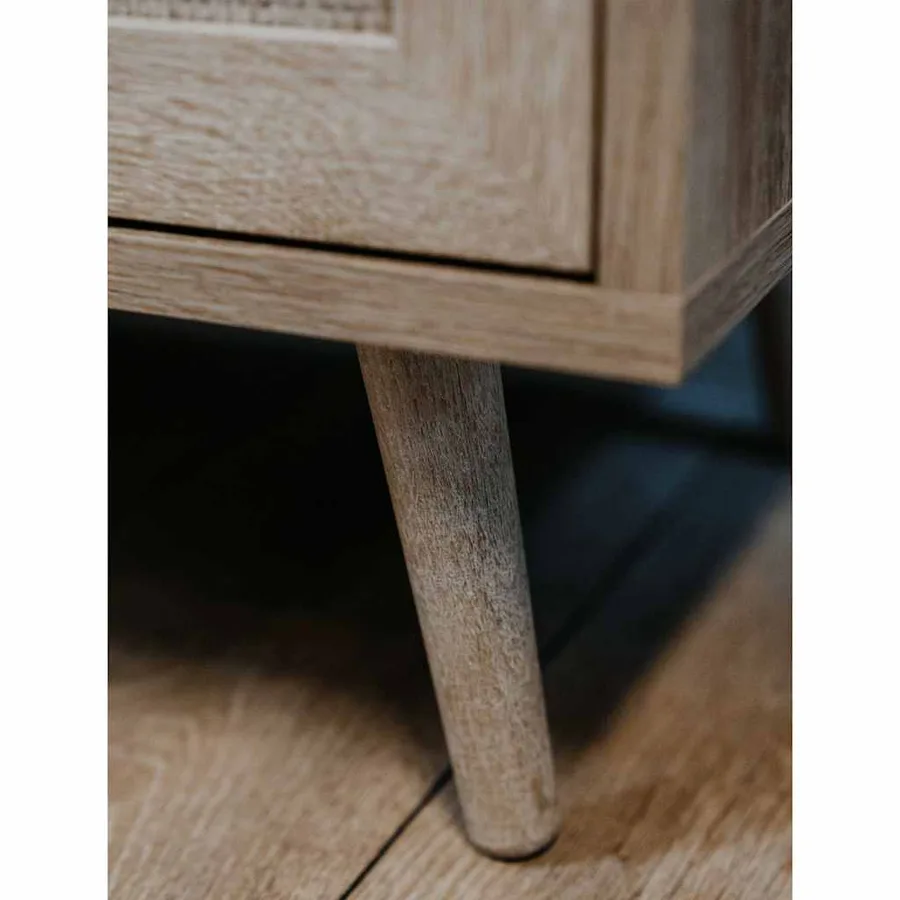 Finori Commode Bali 03A Chêne sonoma et impression de canne - 7