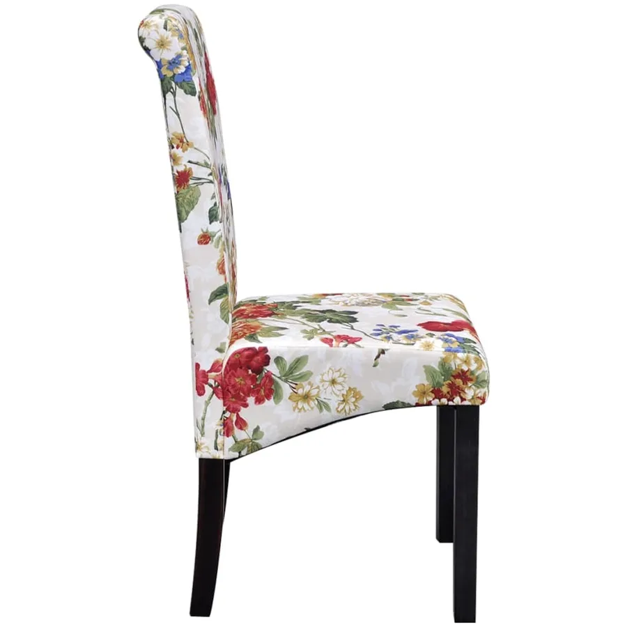 Chaises à manger lot de 2 multicolore tissu - 4