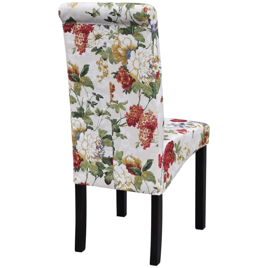 Chaises à manger lot de 2 multicolore tissu - 5