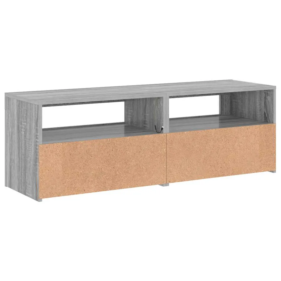 Meuble TV avec lumières LED sonoma gris 120x35x40 cm - 12