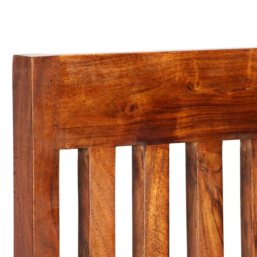 Chaises à manger lot de 4 bois massif moderne - 4