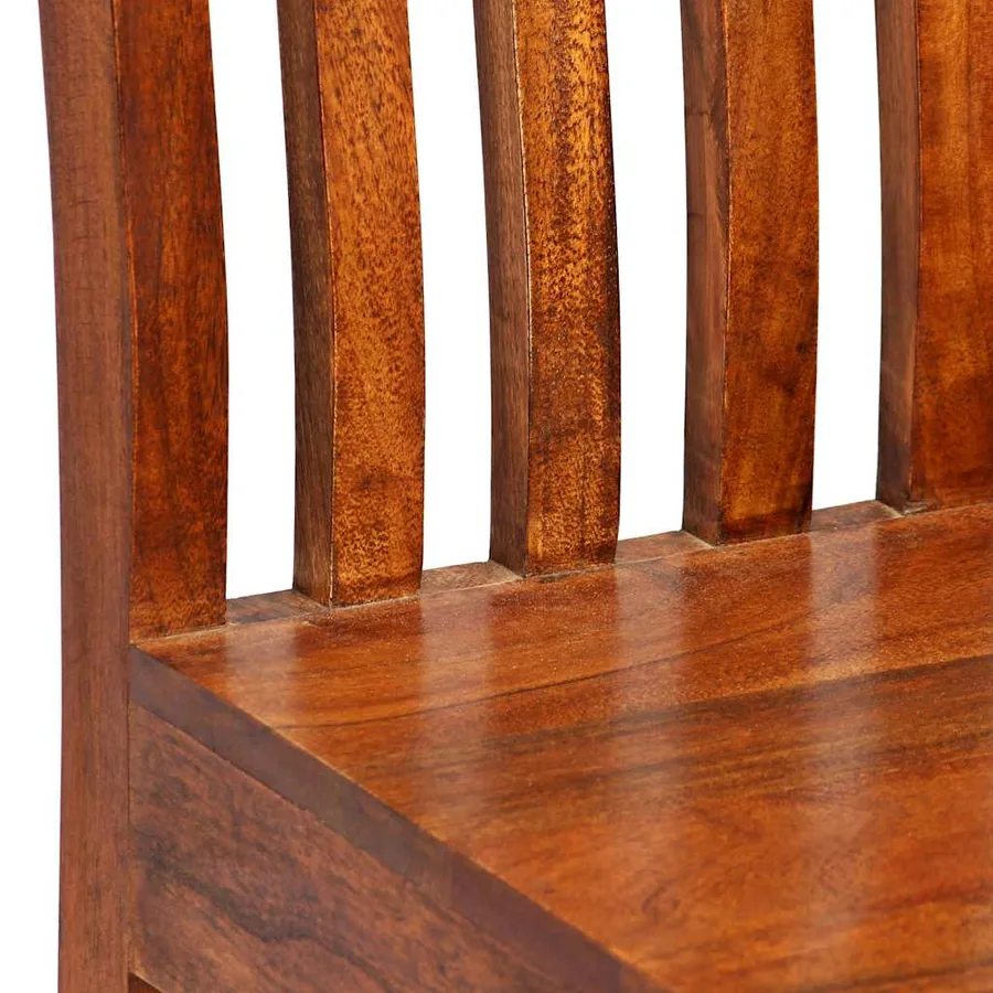 Chaises à manger lot de 4 bois massif moderne - 5