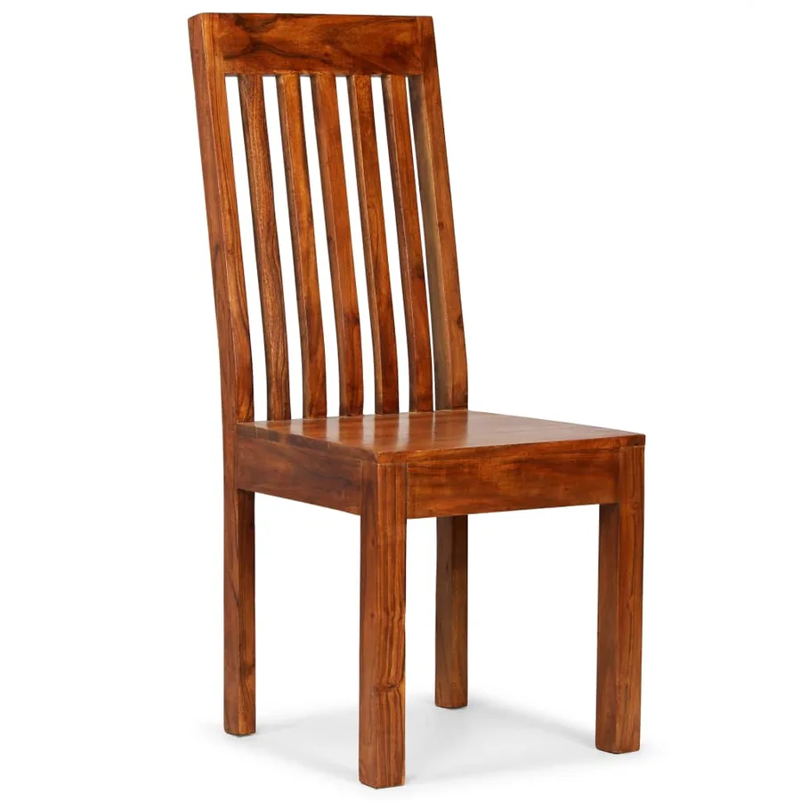 Chaises à manger lot de 4 bois massif moderne - 9