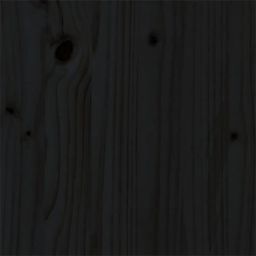 Cadre de lit sans matelas noir bois massif 90x200 cm - 8