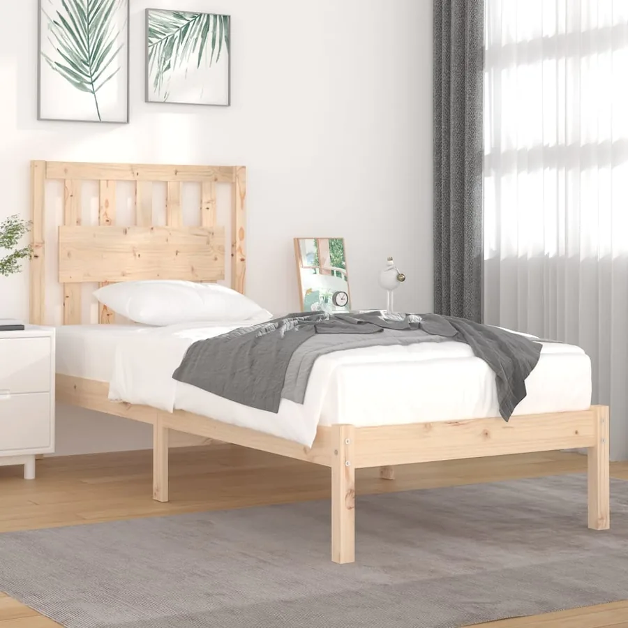 Cadre de lit sans matelas bois massif