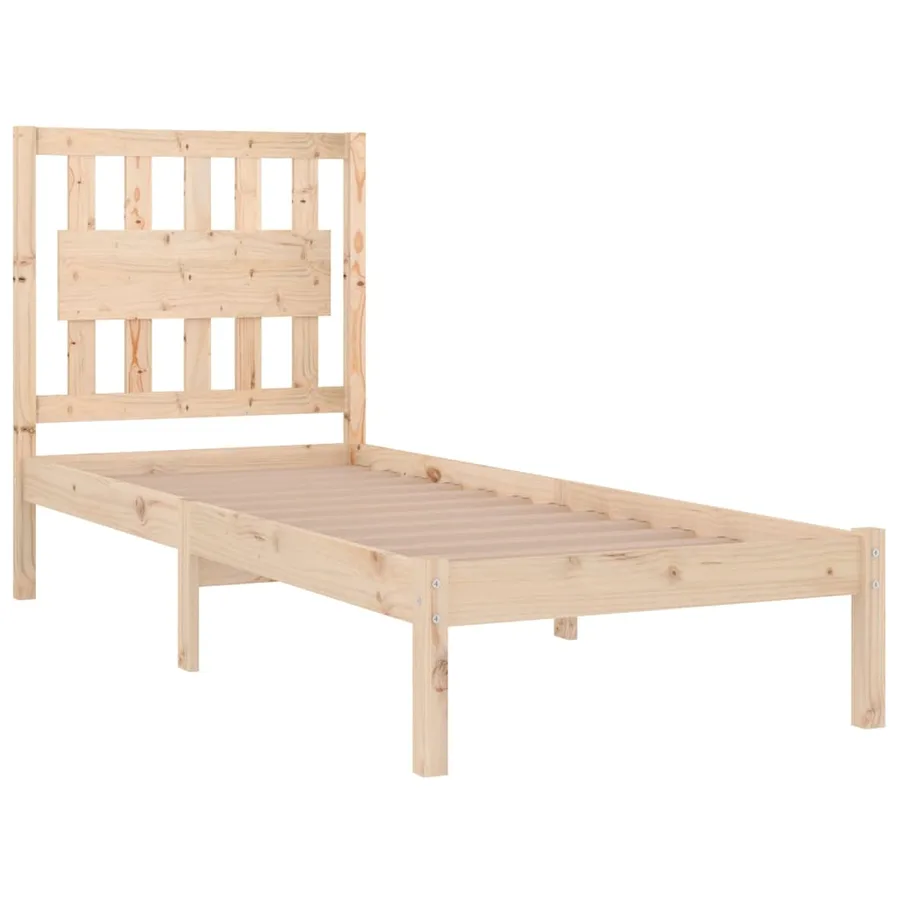 Cadre de lit sans matelas bois massif - 4