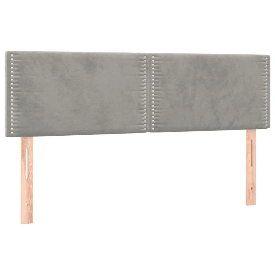 Sommier à lattes de lit et matelas Gris clair 140x200cm Velours - 6