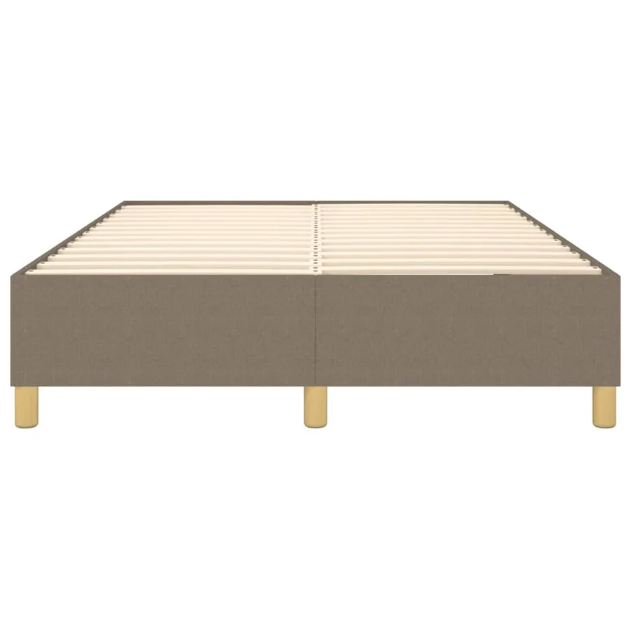 Cadre de lit à lattes taupe 140x190 cm tissu - 5