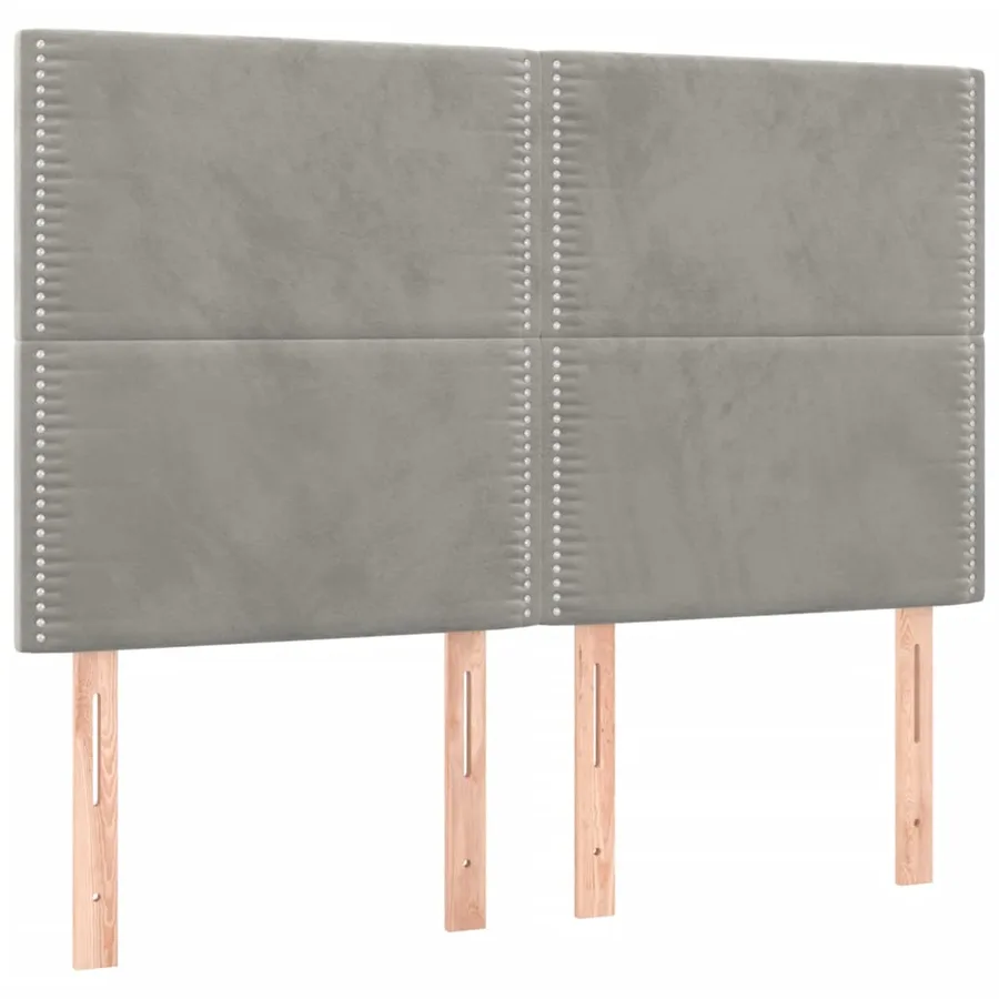 Sommier à lattes de lit matelas et LED Gris clair 140x200 cm - 7