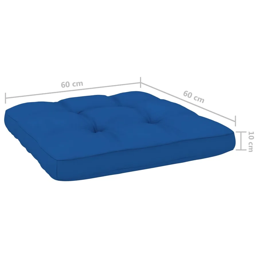 Chaise de jardin avec coussins bleu royal Bois de pin imprégné - 6