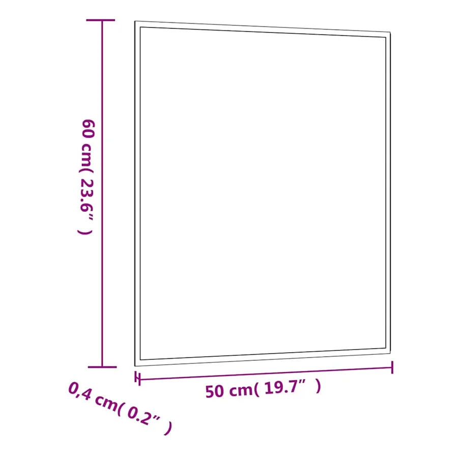 Miroir mural 50x60 cm Verre Rectangulaire - 6