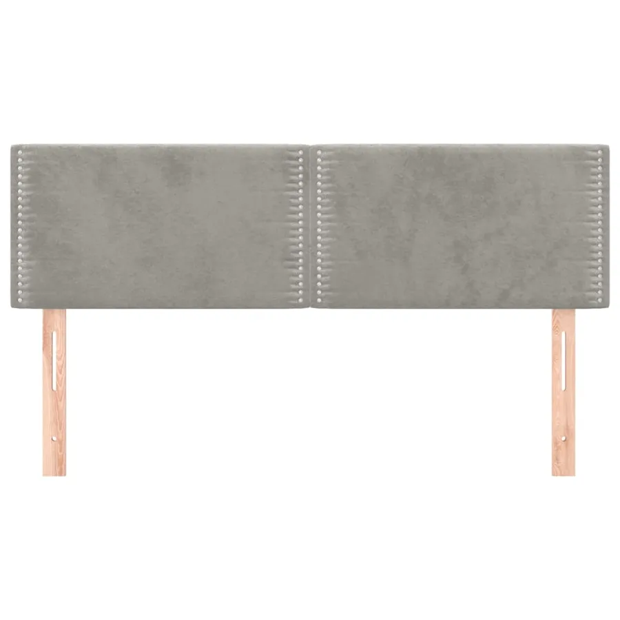 Têtes de lit Gris clair 144x5x78/88 cm Velours - 3