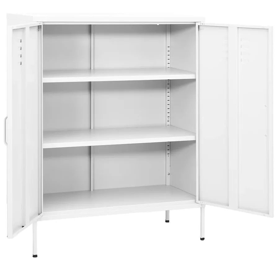 Armoire de rangement Blanc 80x35x101,5 cm Acier - 2
