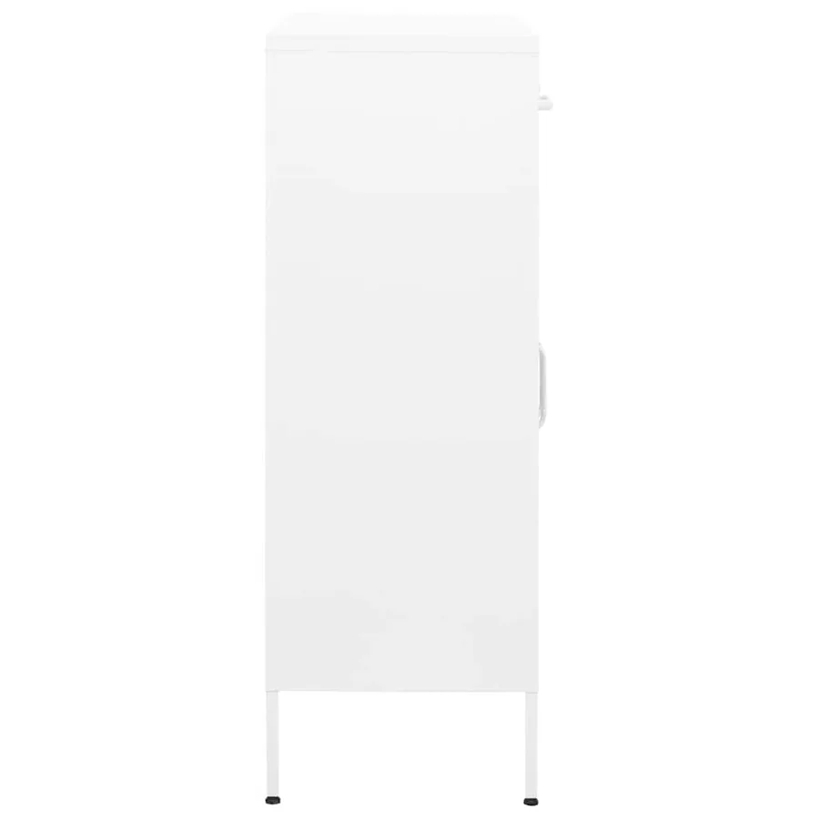 Armoire de rangement Blanc 80x35x101,5 cm Acier - 4