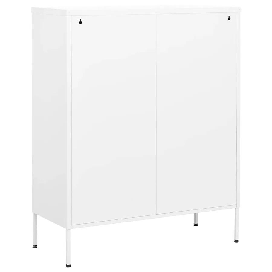 Armoire de rangement Blanc 80x35x101,5 cm Acier - 5