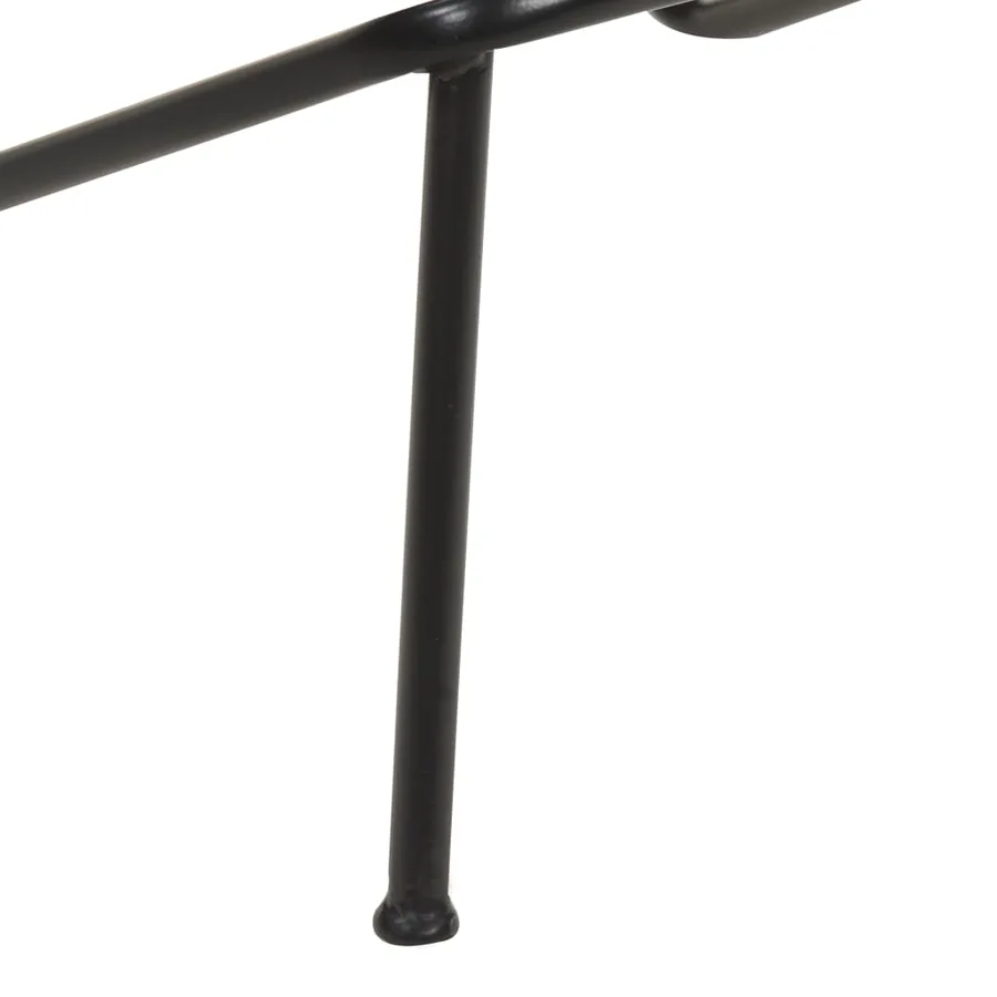 Tabourets de bar lot de 2 noir cuir véritable - 10