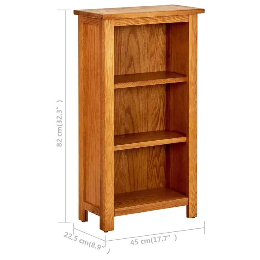Bibliothèque 45x22,5x82 cm Bois de chêne massif - 6