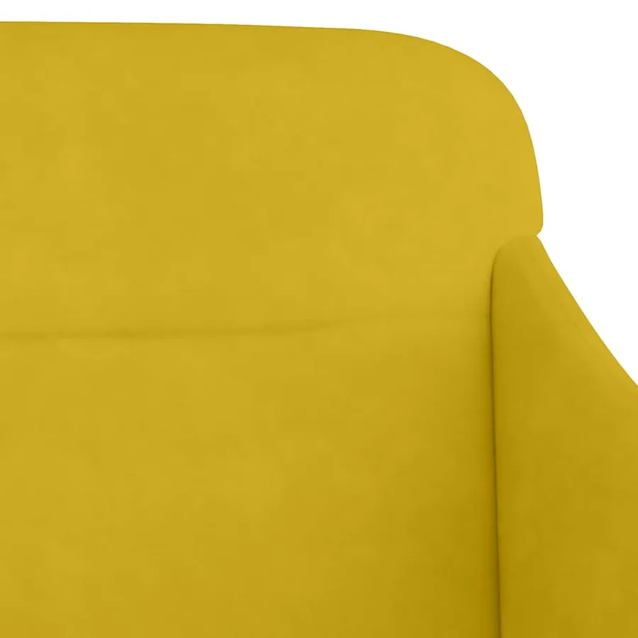 Banc Jaune 110x76x80 cm Velours - 6