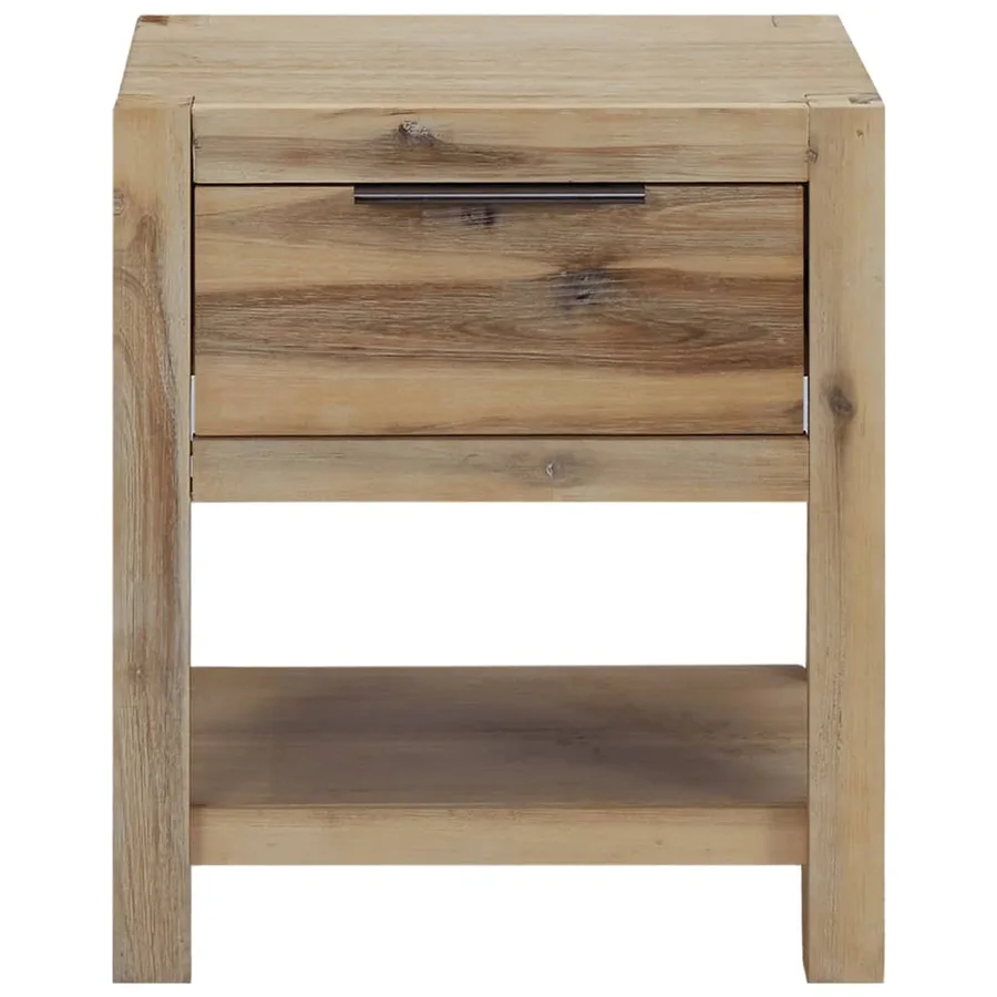 Tables de chevet avec tiroirs 2 pcs 40x30x48 cm Acacia solide - 4