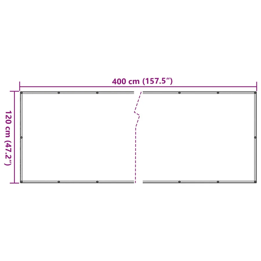 Écran de balcon Beige 120x400 cm Tissu Oxford - 6