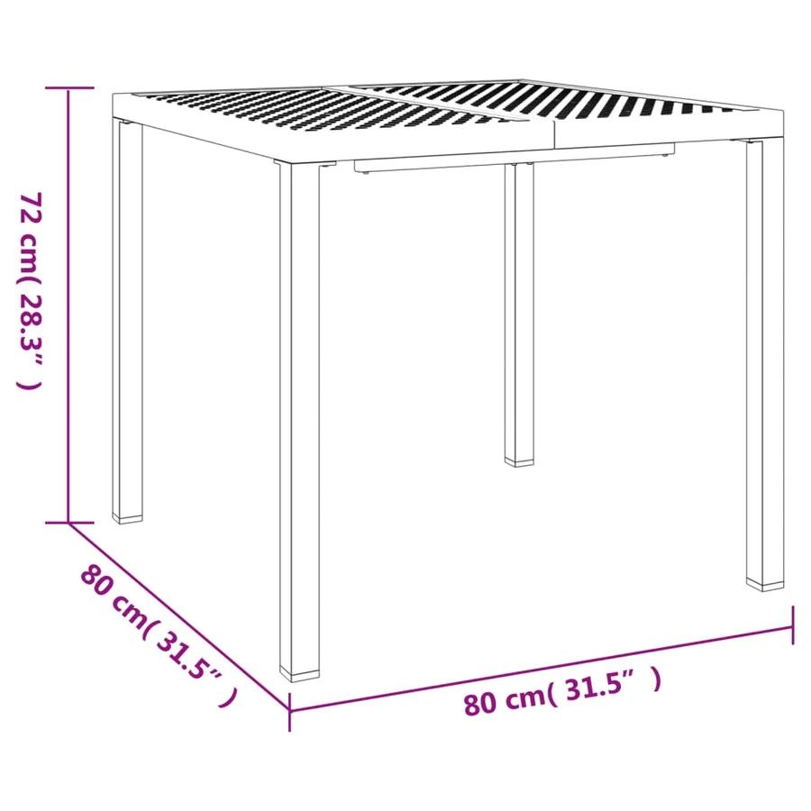 Ensemble à manger de jardin 3 pcs anthracite acier - 10