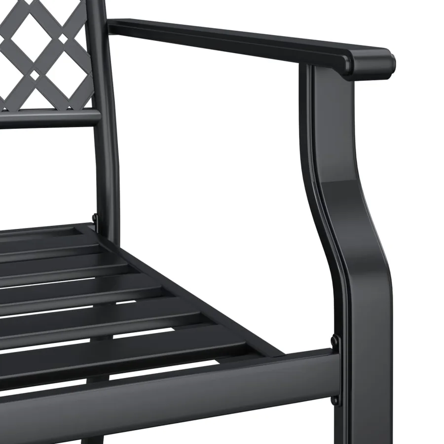 Ensemble à manger de jardin 3 pcs anthracite acier - 6