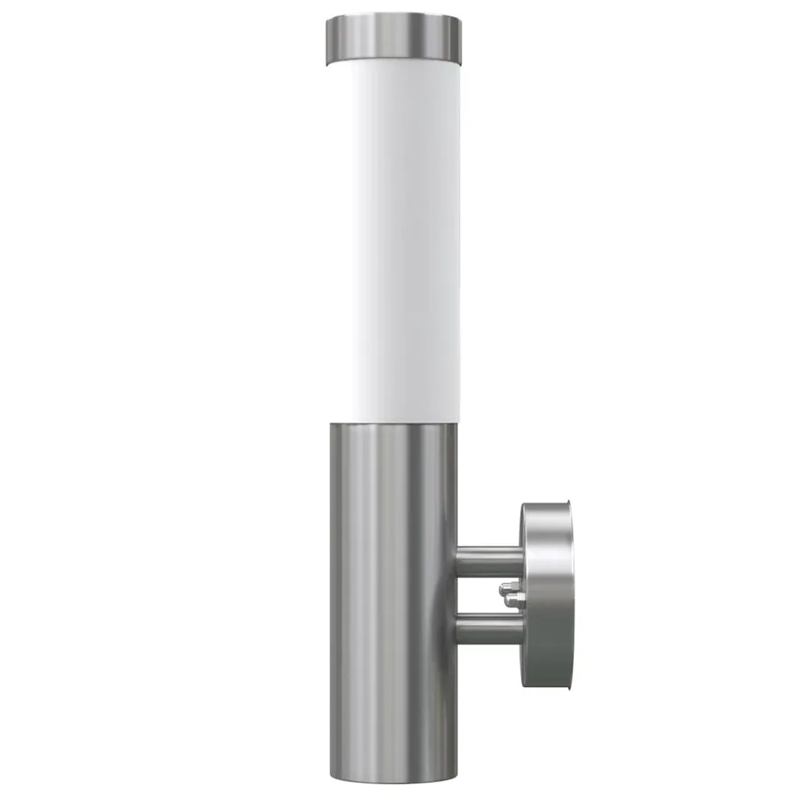 2 Appliques murales cylindriques en acier inoxydable - 3