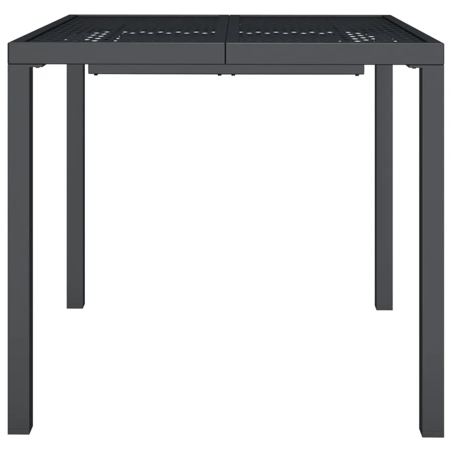 Table de jardin anthracite 80x80x72 cm acier - 3
