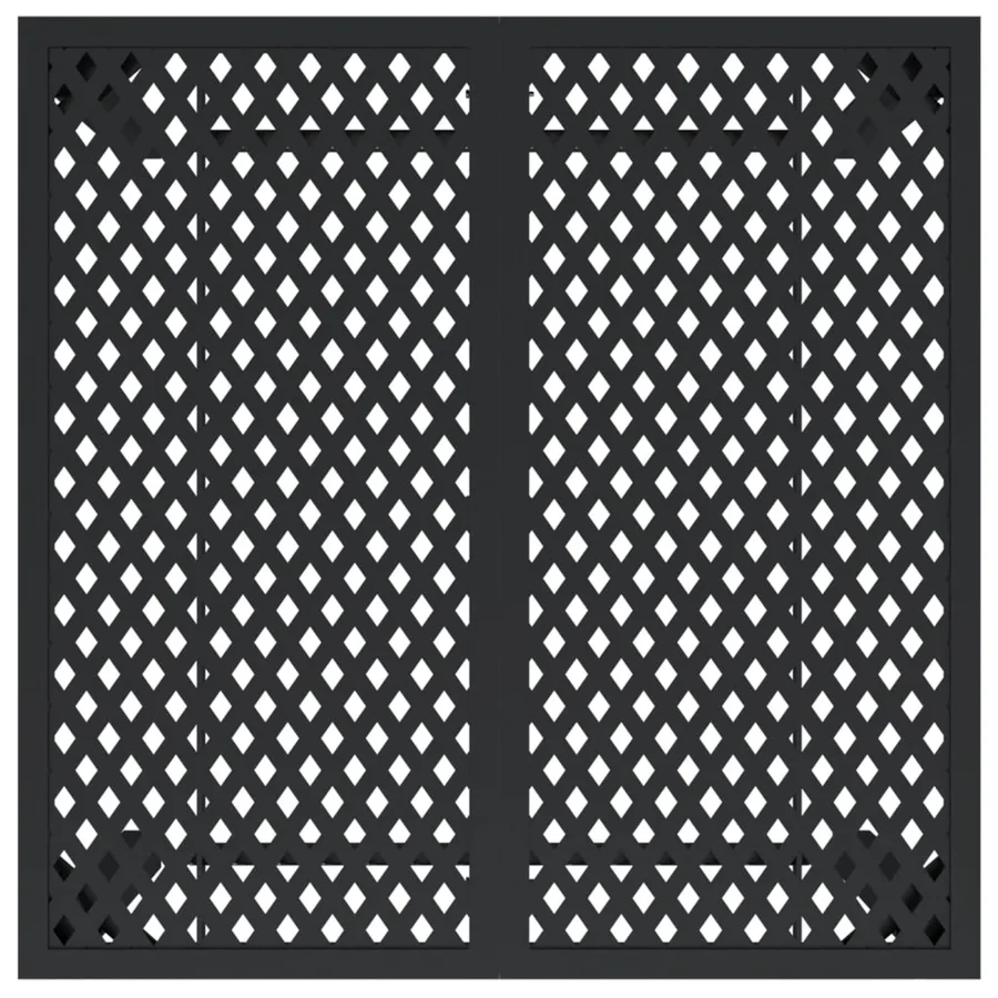 Table de jardin anthracite 80x80x72 cm acier - 5