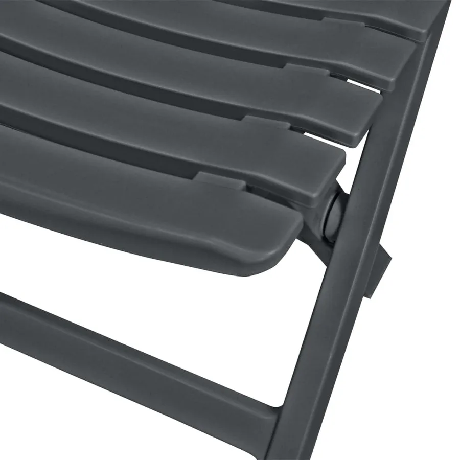 Ensemble de bistro pliable 3 pcs Plastique Anthracite - 4