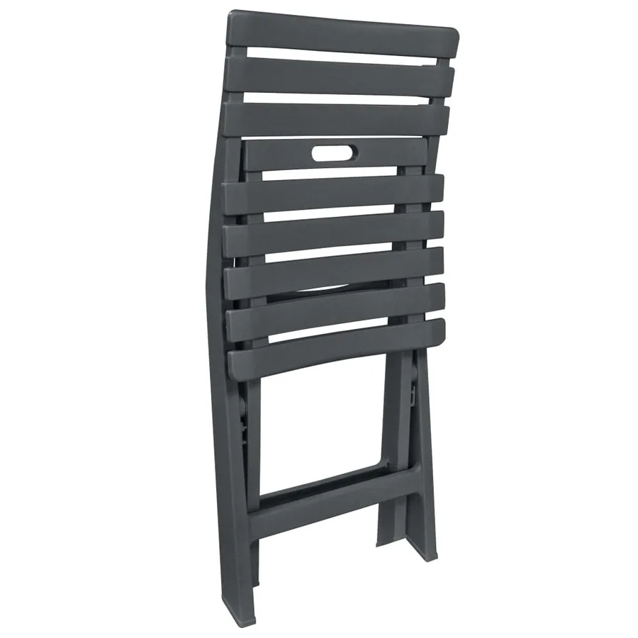 Ensemble de bistro pliable 3 pcs Plastique Anthracite - 6